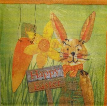 201 Hasen: unnatürlich - 3-lagig - WIDA - 35x35 cm