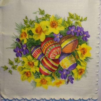 089 Eggs,  Easter Eggs - 1-ply - WIDA - Waved Edge - 35x35 cm