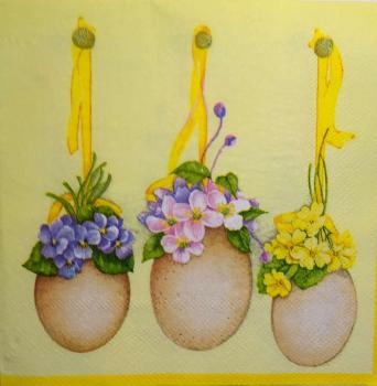 091 Eggs,  Easter Eggs - 3 ply (yellow) - Ambiente