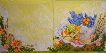 082 Eggs,  Easter Eggs - 3 ply (yellow) - Maki