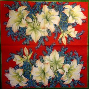 078 Lilies - 3-ply (red) - Ihr