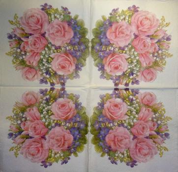468 Rosen - 3-lagig - 35x35 cm