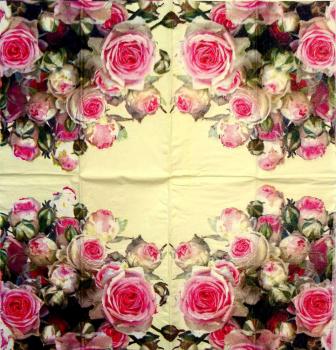 433 Roses - 3-ply (cream) - Ambiente