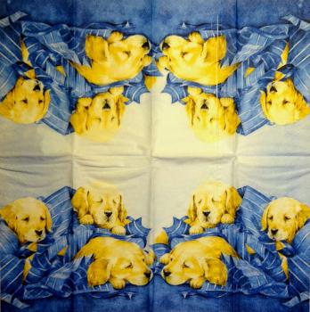 057 Hunde - 4-lagig - Paper Design - Taschentuch