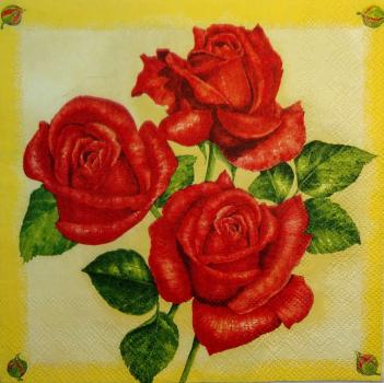 489 Roses - 3-ply (yellow) - Ambiente