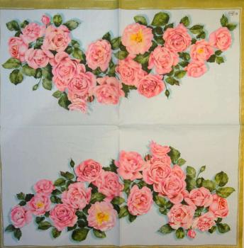 037 Roses - 3-ply (blue) - Ambiente