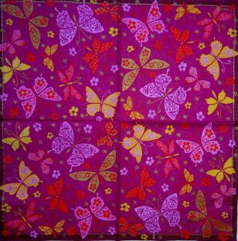 150 Schmetterlinge - 3-lagig (rosa) - Stewo