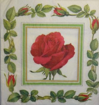 558 Rosen - 3-lagig -  (6412/1) - WIDA - 35x35 cm