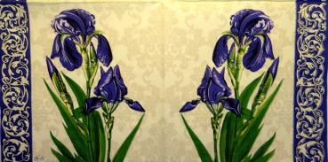 035 Lilies - 3-ply (blue) - Maki