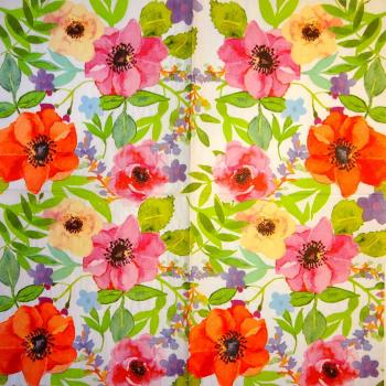 186 Anemonen, Mohn - 3-lagig