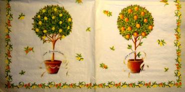 061 Lemons,  Oranges - 3-ply (cream) - Ihr