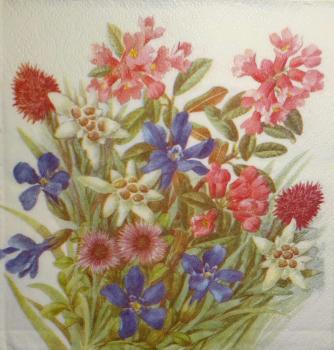 182 Blumen Sonstige - 3-lagig - 35x35 cm