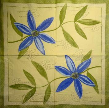 035 Flowers Others - 3 ply (blue) - ti-flair