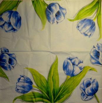 137 Tulips - 3-ply (blue) - Paw