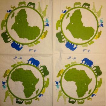 024 Tiere Afrika: Diverse - 3-lagig - Paper Design