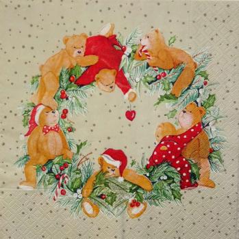 093 Bären Christmas - 3-ply (cream)