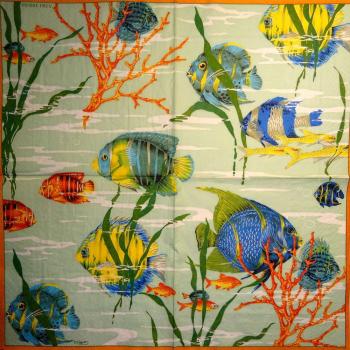043 Fische - 3-lagig - Caspari - Pierre Frey