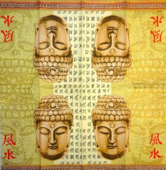 026 Asien - 3-lagig - ppd - LUCA - Bistro 33x33 cm