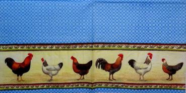 020 Rooster,  Hen - 3 ply - (blue) - Ihr