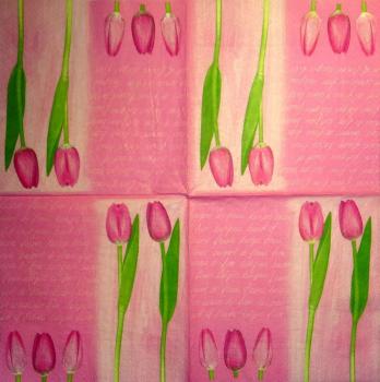 146 Tulpen - 3-lagig (rosa)