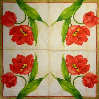 147 Tulips - 3-ply (cream) - Ambiente