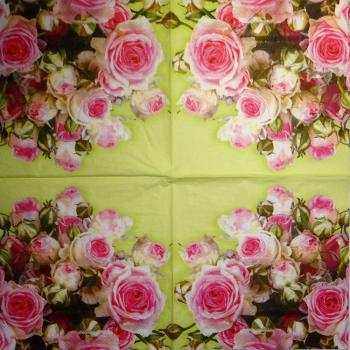433 Roses - 3-ply (grün) - Ambiente