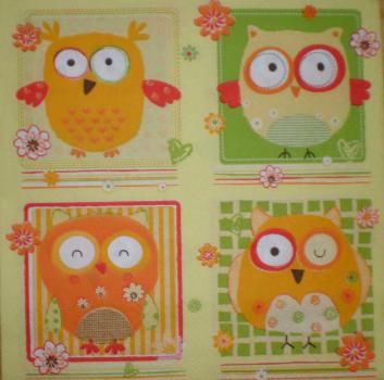 006 Owls - 3-ply (yellow) - Maki