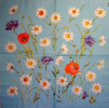 256 Daisies  - 3 ply (blue) - LIAB - Künstler