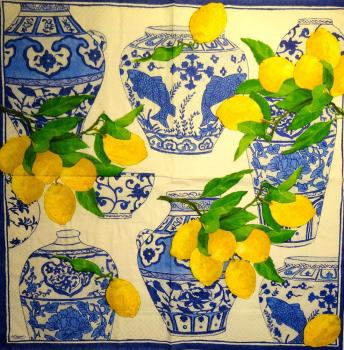 101 Lemons,  Oranges - 3-ply - Caspari - Robert Dohar