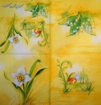 094 Narzissen - 3-lagig (orange)