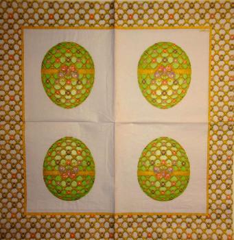 063 Eggs,  Easter Eggs  - 3-ply (purple) - Caspari