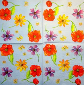 152 Anemonen, Mohn - 3-lagig