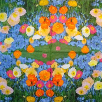 164 Anemonen, Mohn - 3-lagig