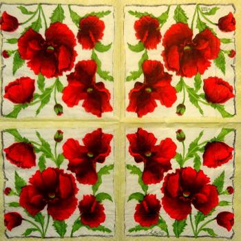 171 Anemones, Poppy - 3-ply - ppd - Künstler