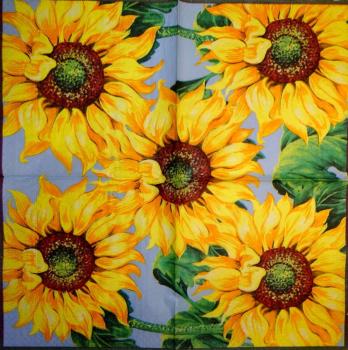 122 Sunflowers - 3-ply (blue)
