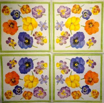 103 Stiefmütterchen - 3-lagig - WIDA - 35x35 cm