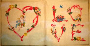 064 Heart / Hearts - 3-ply (yellow) - Ihr