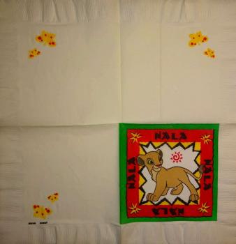012 Löwe - 3-lagig - Nala - Disney - König der Löwen - 35x35cm