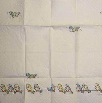 244 Vögel - 4-lagig - T Schaefer - Taschentuch
