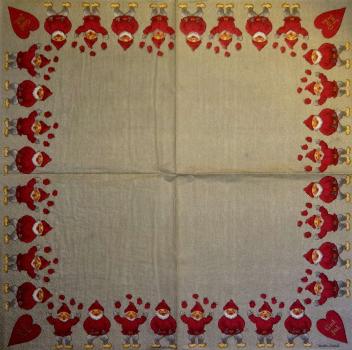 124 Dwarfs - 3-ply (gray) - Kristin Granli - 40x40 cm
