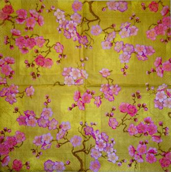 137 Asia - 3-ply (gold) - Caspari