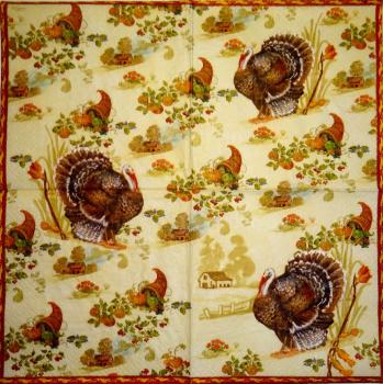037 Pfau - 3-lagig - Caspari