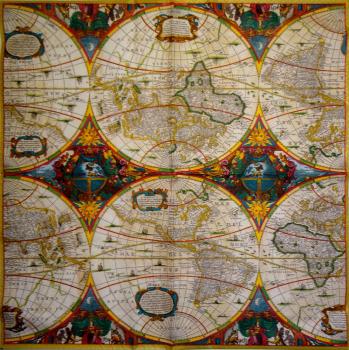 063 Länder Others - 3-ply - Caspari - Map of the World