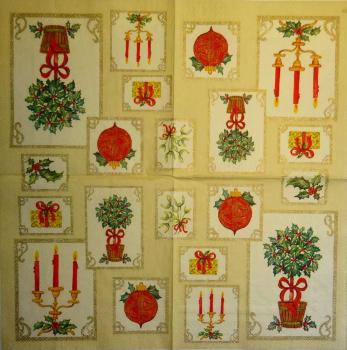 197 Christmas Flowers - 3-ply (cream) - Ihr