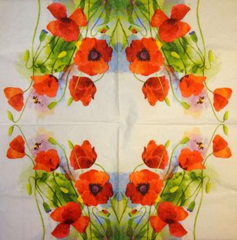 201 Anemonen, Mohn - 3-lagig - Tete a Tete