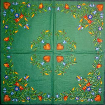 031 Flowers Others - 3 ply (grün) - Ihr