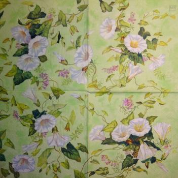 008 Blumen Sonstige - 3 lagig (grün/weiß) - Ihr
