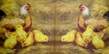 147 Rooster,  Hen - 3-ply - Paw