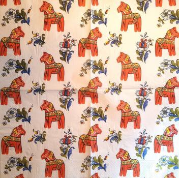 123 Horses - 3-ply - Dala - Sweden