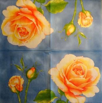 275 Roses - 3-ply (blue orange) - Ihr